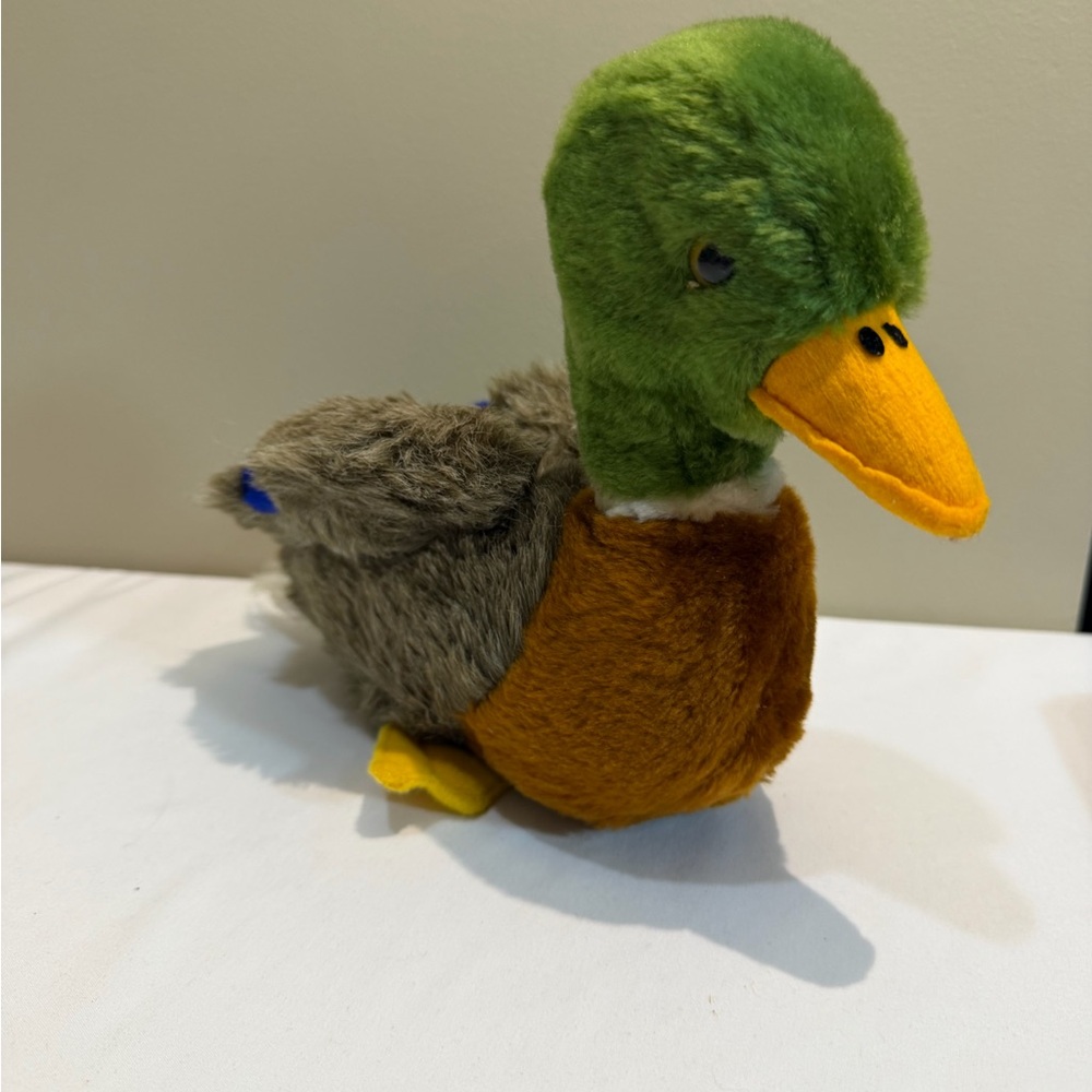Vintage 1982 R. Dakin & Co Colorful Mallard Duck Plush Stuffed Toy Korea RARE